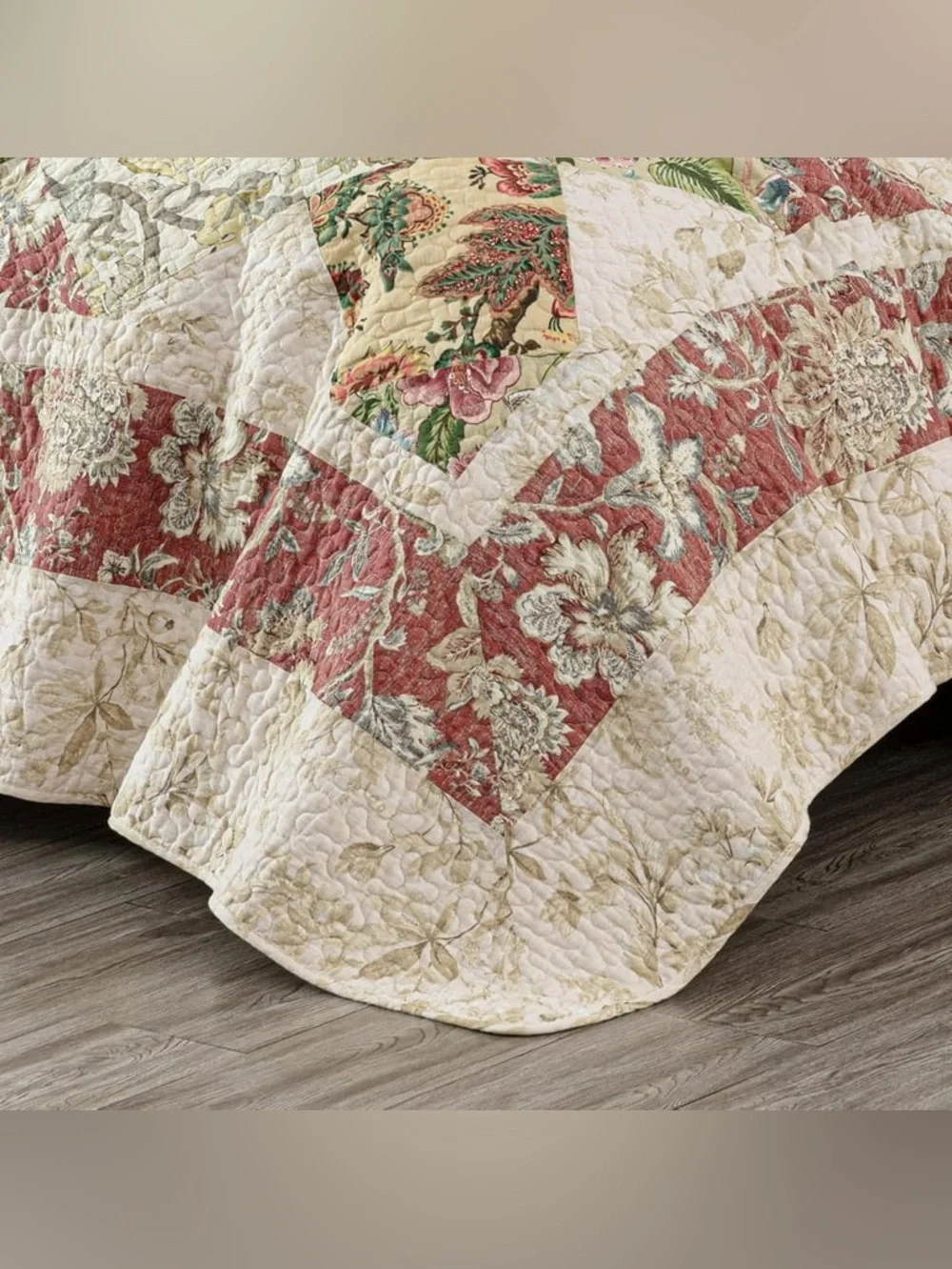 Queen 3 piece 100% cotton quilt set